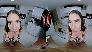 Beautiful Latina with perfect body fucks in VR