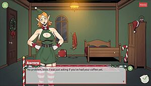 Claus secret surprise xmas hentai game ep 4 boss reveals huge 18+ cock