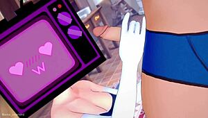 TV Woman Uses Tight Swimsuit for Fun