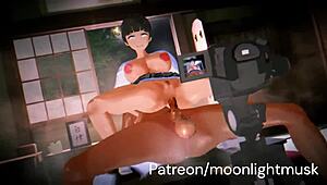 Anime Cowgirl Squirting Creampie Compilation