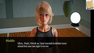 My New Family 19: Blonde Teen With Small Tits In Cartoon Style.