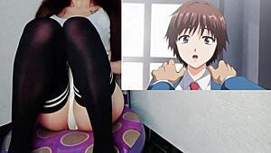 Only man in women's college fucks big tits lesbians in hentai cosplay