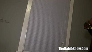 Big black cock fucks Arab beauty in group session