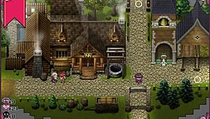 Massage Chair Brings Tears to the Little Witch in Hentai Game