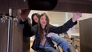 I didn't notice my maid was so hot until she bent over cleaning the study.