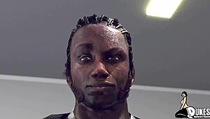 Thick Booty Stepmom Gets Special Attention in 3D Cartoon Scene.