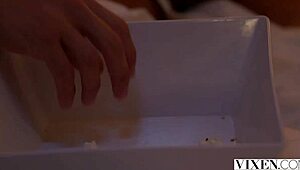 OMG, naughty Holly can't resist riding and bending over while BF's away!