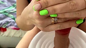 dildo penis training fucks breasts