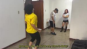 I must get screwed like a slut in front of my boyfriend for losing the soccer game