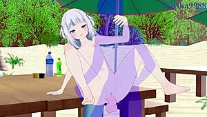 gawr gura and tokino sora, wanna see intense 3d hentai action?