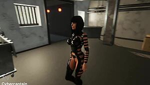 Bound Mature in Metal Bondage Fetish Game!