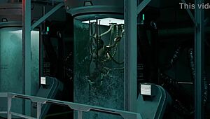 Lara’s experiment with a bondage machine got intense in part 1.