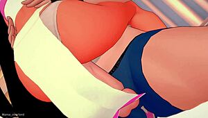 la linda chel strips to screw in the nurse's office in hentai parody.