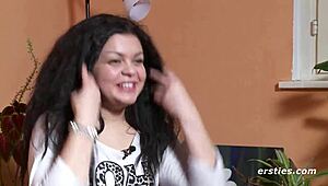 Passionate German-Brazilian Shows Big Natural Tits While Masturbating