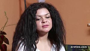 Passionate German-Brazilian Shows Big Natural Tits While Masturbating