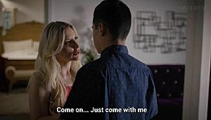 hot step mom, i’m touching my tits while helping step son study