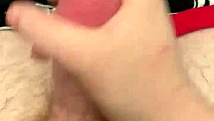 Quick solo jack off and cumshot before bed