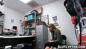 uh, store employee got punished for stealin', ya know?