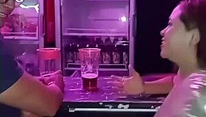 at party horny guy fucks me in bathroom almost caught