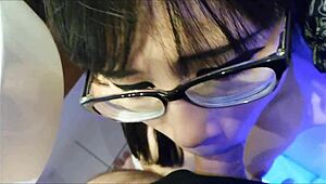 Hana's deepthroat skills lead to intense facial and choking