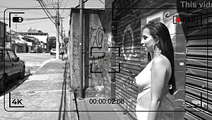 Behind the scenes, a brunette slut engages in anal assfucking and facial cumshot