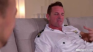 two pilots score with stunning stewardess anissa kate in wild anal