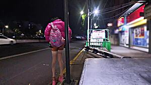 That transsexual in a miniskirt flashing in public is such a whore