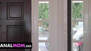 mylf teacher flashes nipple to students during rough mmf study session