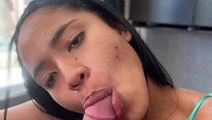 Latina Records Deepthroat For Cuckold Boyfriend