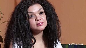 Passionate German-Brazilian Shows Big Natural Tits While Masturbating