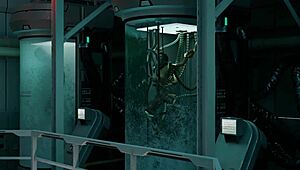 Lara’s experiment with a bondage machine got intense in part 1.