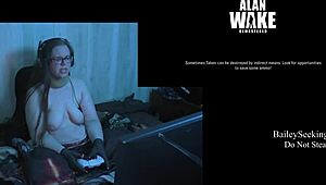 Naked Alan Wake Playthrough Part 10 with Big Tits!