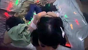 Amateur Teen Asian in Lingerie Gets Deepthroat Blowjob Missionary Creampie