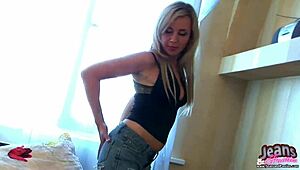 I Need Help Removing These Tight Jeans, Revealing My Petite Body