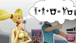 Two Busty Lesbians Try Double Dildo In Public Store