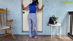 She couldn't hold it, wetting her jeans in pure embarrassment.