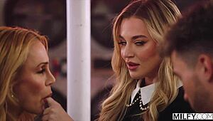 Milfy Sex Ed Teacher Sarah Teaches Young Couple To Fuck