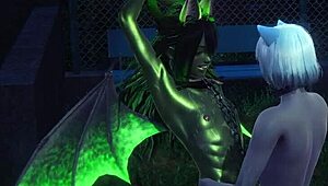 Yo, furry yaoi dragon and tanuki banging in park!