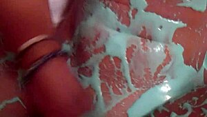 Oily Wife Spreads Wide for Messy Dildo Fuck in Boots