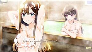 secret kiss in bathroom fun