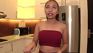 hey, desperate filipino maid lets her old boss creampie her deep!