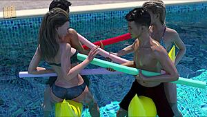 a wife and stepmother in erotic game scenes