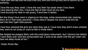 Wow! Fetish Mormon Lesbian Teen Gets Wild Dildo Lessons