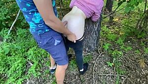 Step Brother Drills Me Hard in the Forest