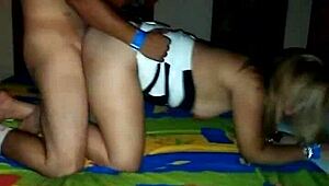 Retro sex tape with a hot teacher and her student