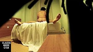 hidden cam catches chubby girl during oral session