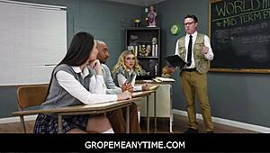 Gropemeanytime - Teen Student Fantasizes About Freeuse in Class During Daydreams