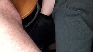 secret blowjob at work with swallow