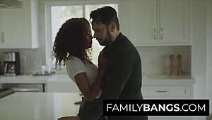 White stepdad cums on black stepdaughter's mouth, scarlit scandal and tommy pistol