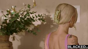 blonde gym-bunny emma cheats on her hubby with deepthroat blowjob and creampie from big cock trainer